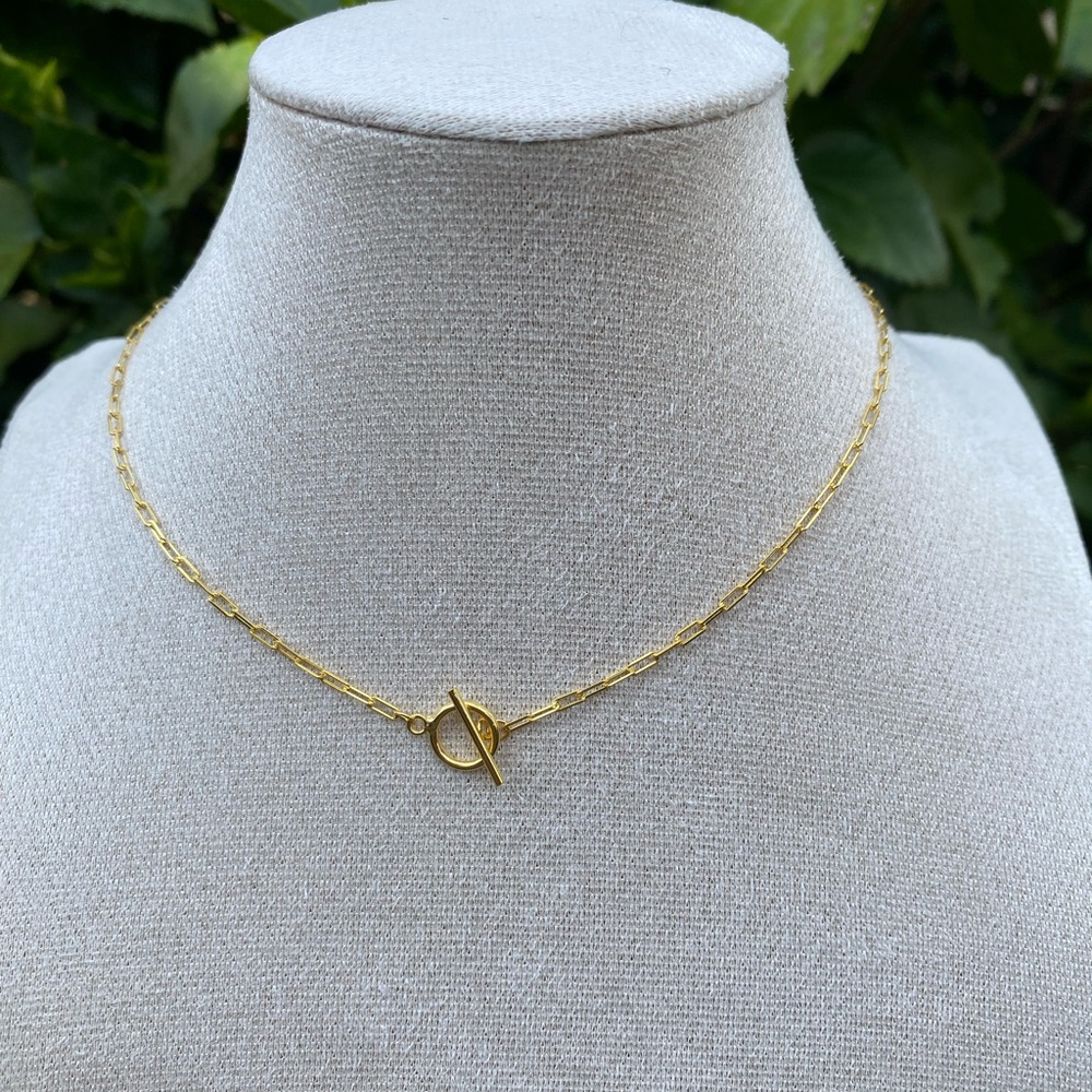 18k Gold over Sterling Silver Chain Necklace